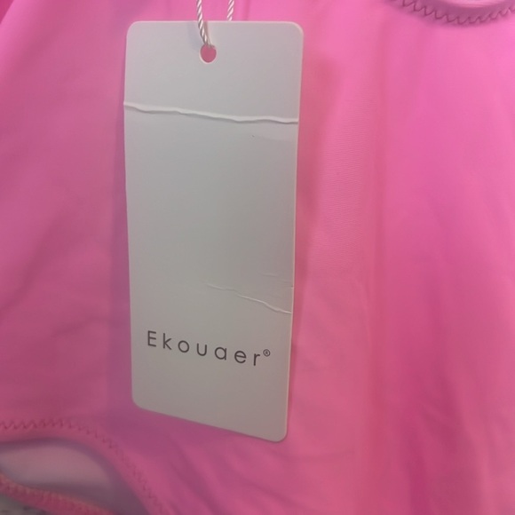 Ekouaer Women's Bathing Suit Plunge V Neck One Piece NWT - Picture 6 of 9